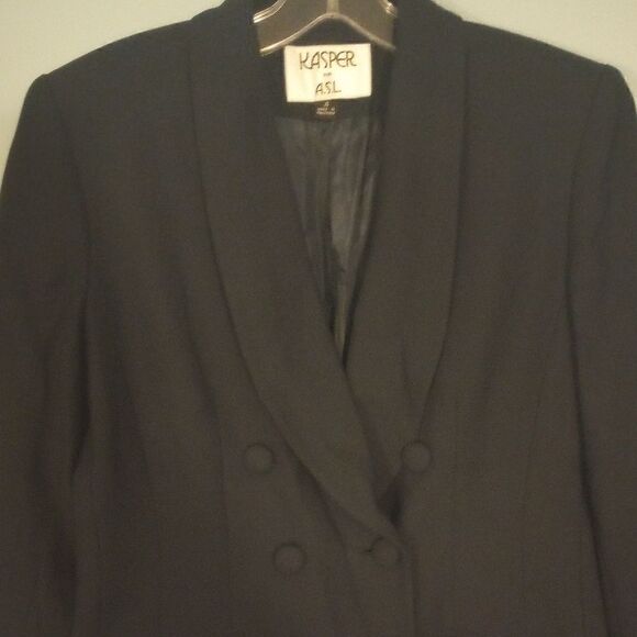 NWT Kasper double breasted black blazer - Picture 3 of 11
